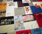 quilt made from baby clothes