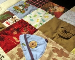 quilt made from baby clothes