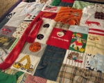 quilt made from baby clothes