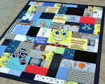 quilt made from old baby clothes