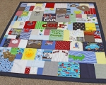 quilt made from old baby clothes