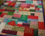 quilt made from baby clothes