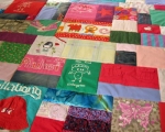 quilt made from baby clothes