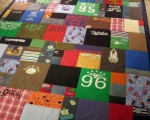 quilt made from baby clothes