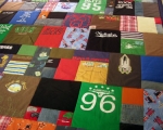 quilt made from baby clothes