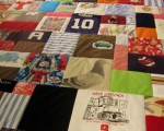 quilt made from baby clothes