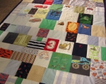 quilt made from baby clothes