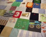 quilt made from baby clothes