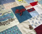 quilt made from baby clothes