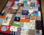 quilt made from baby clothes