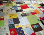 make a quilt out of baby clothes