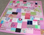 quilt made from old baby clothes