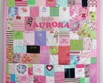 quilt made from old baby clothes