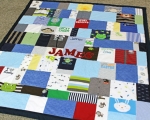 quilt made from old baby clothes